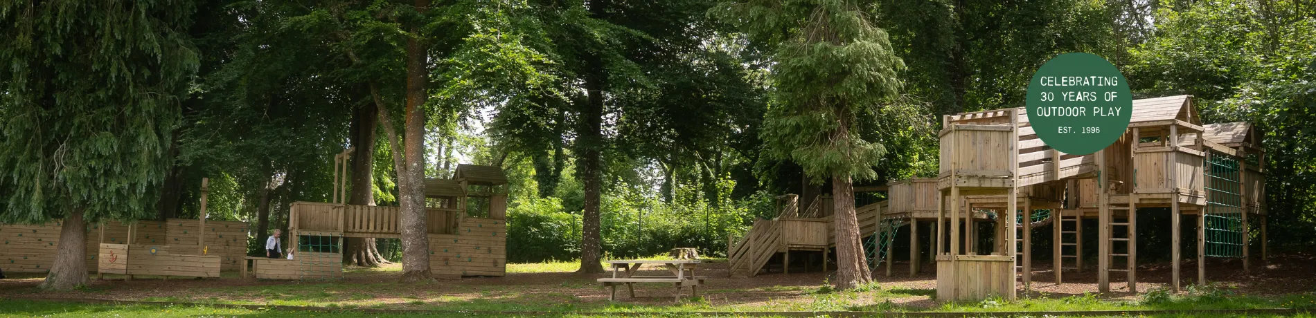 Commercial wooden playground equipment slider image